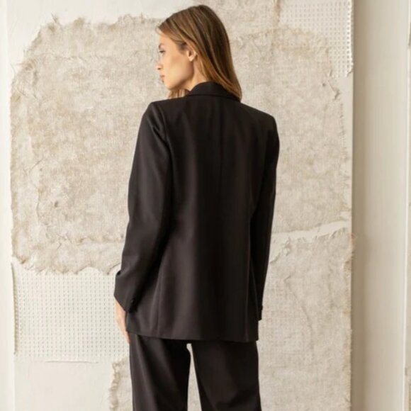 THE WORKSHOP GIRLBOSS ANDREA SET BLAZER - BLACK - Picture 5 of 5
